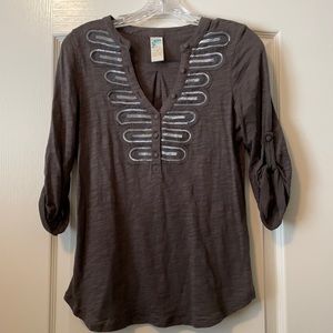 Grey embellished top